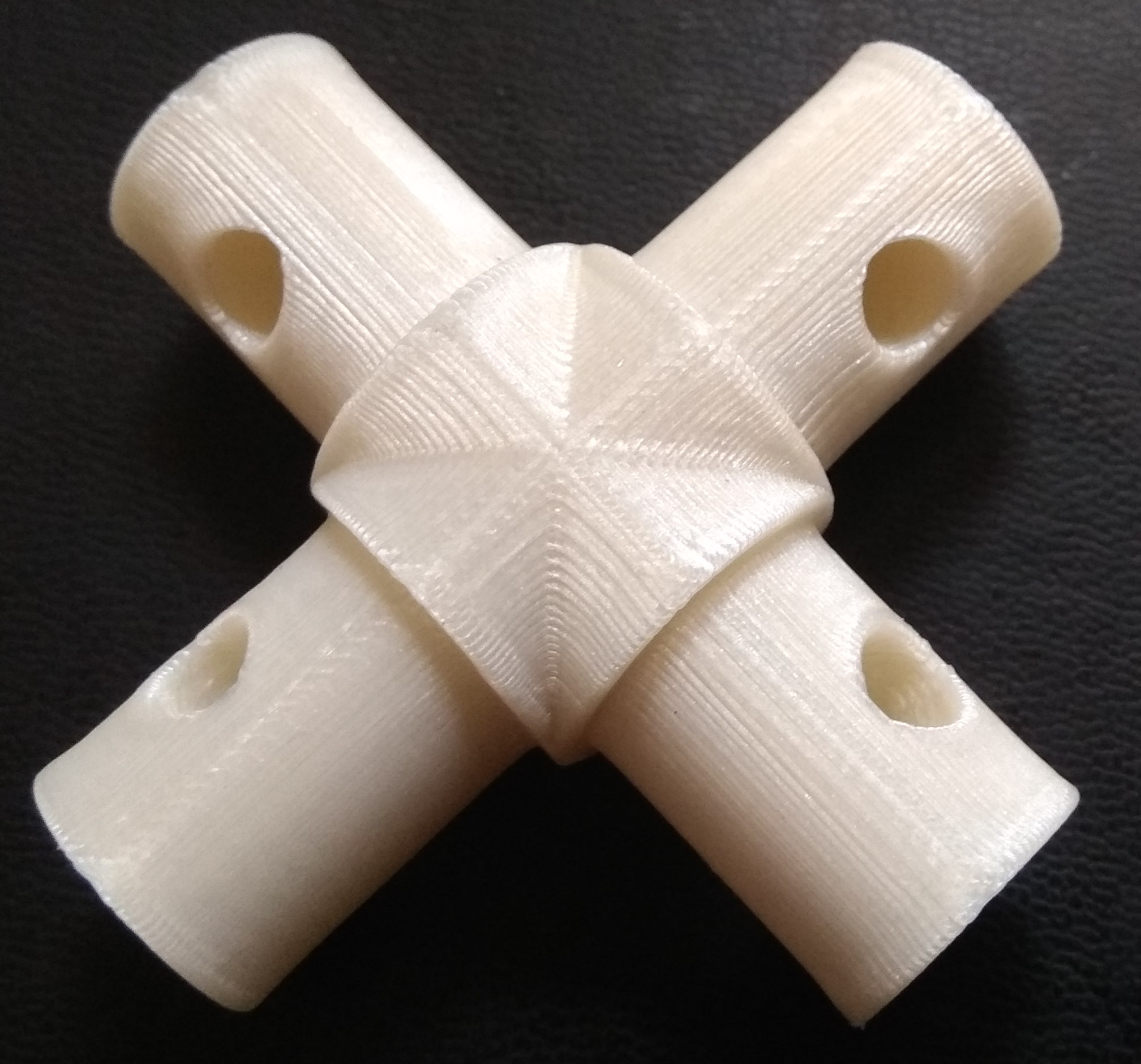 Cross Pipe Connector (with twisted bolt holes) Vertex